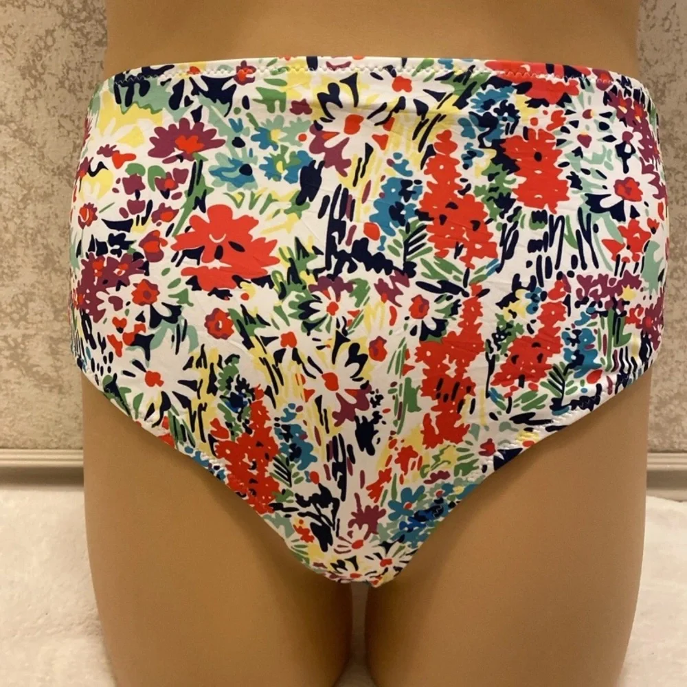 Blue and Floral Bikini Set